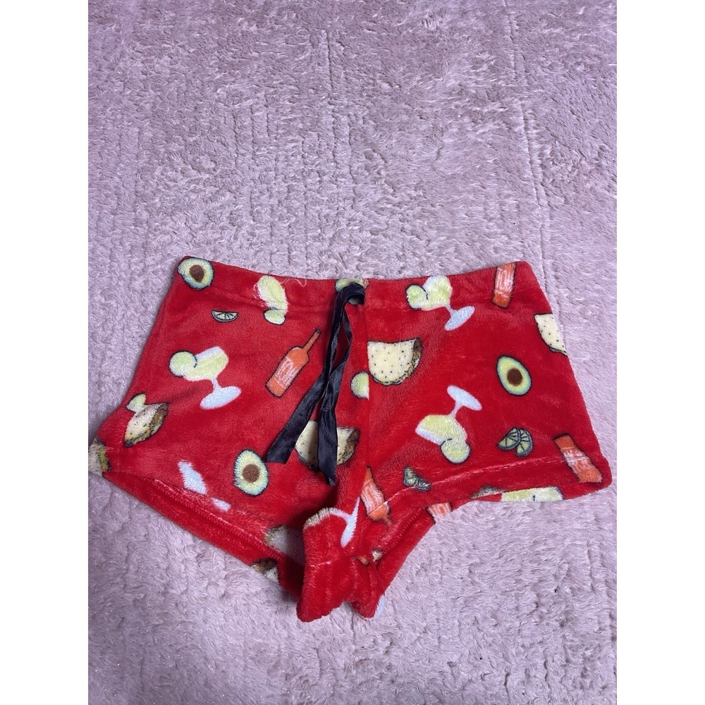 Plush Pajama Shorts Juniors M Soft Sleep‎ Short Stretchy Bin12